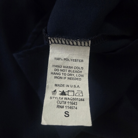 Pleione Blue Short Sleeve Relaxed Blouse - Picture 4 of 4